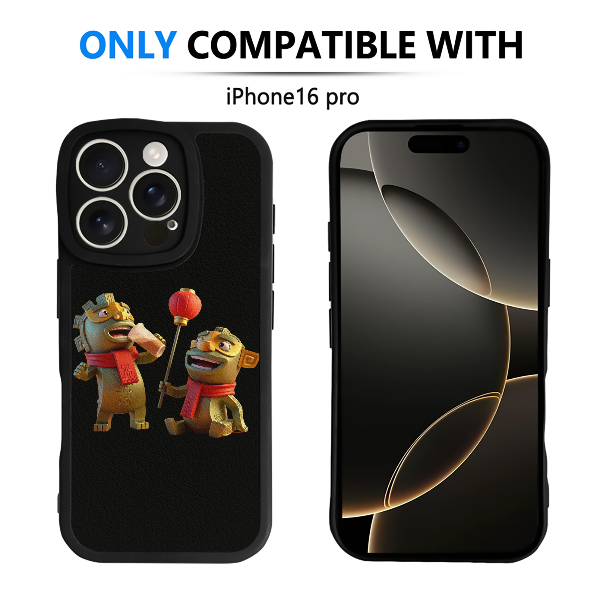 （画像用） Ne Zha 2 ナタ 魔童の大暴れ 【iPhone 16シリーズ対応】シリコンスマホケース（レザー調） 材質：シリコン